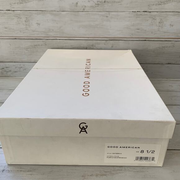 NWB Good American High Kickstand Ankle Booties in Purple Neoprene GA118SN-X - Picture 12 of 13